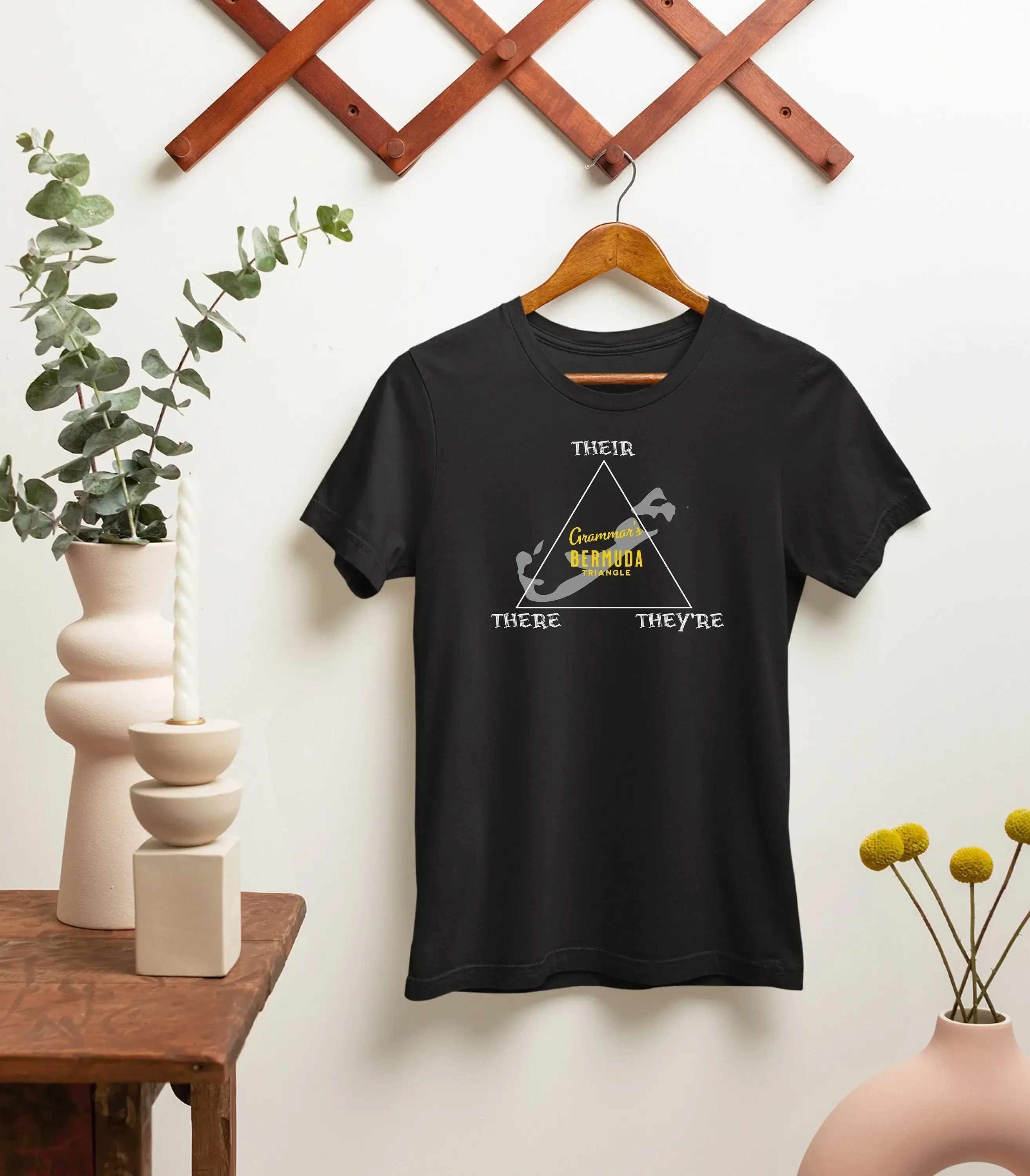 Their There They re Grammar s Bermuda Triangle T Shirt Clever Grammar Gift for Word Enthusiasts and English Teachers