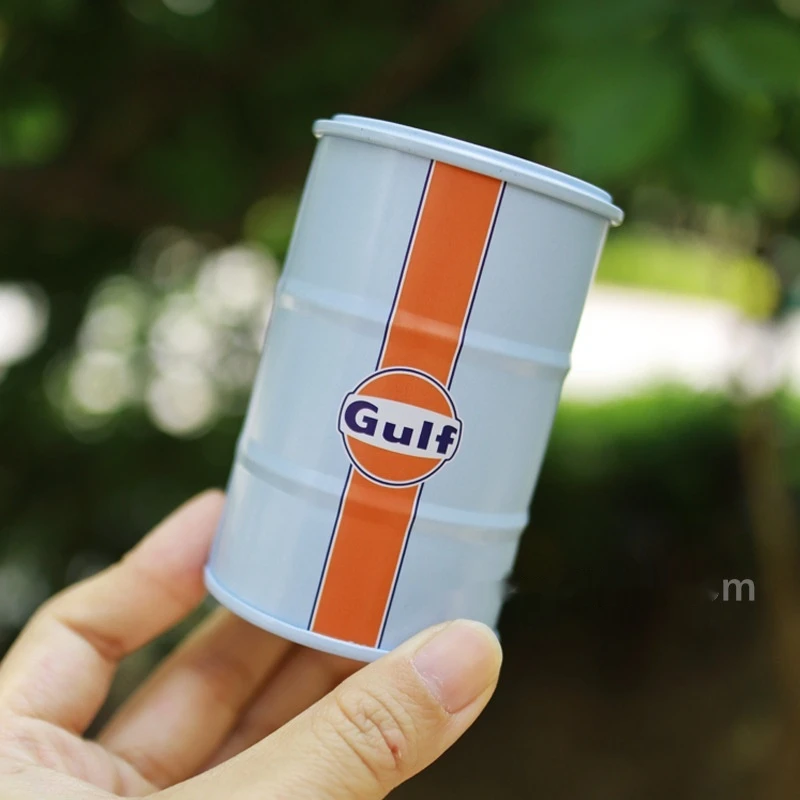 Gulf Oil Rennwagen-Lack Mikromodell Eisenbox Szenendekoration Schreibtisch-Ornament Aufbewahrungstank Heim- und Gartendekoration Handwerk – Detail 5