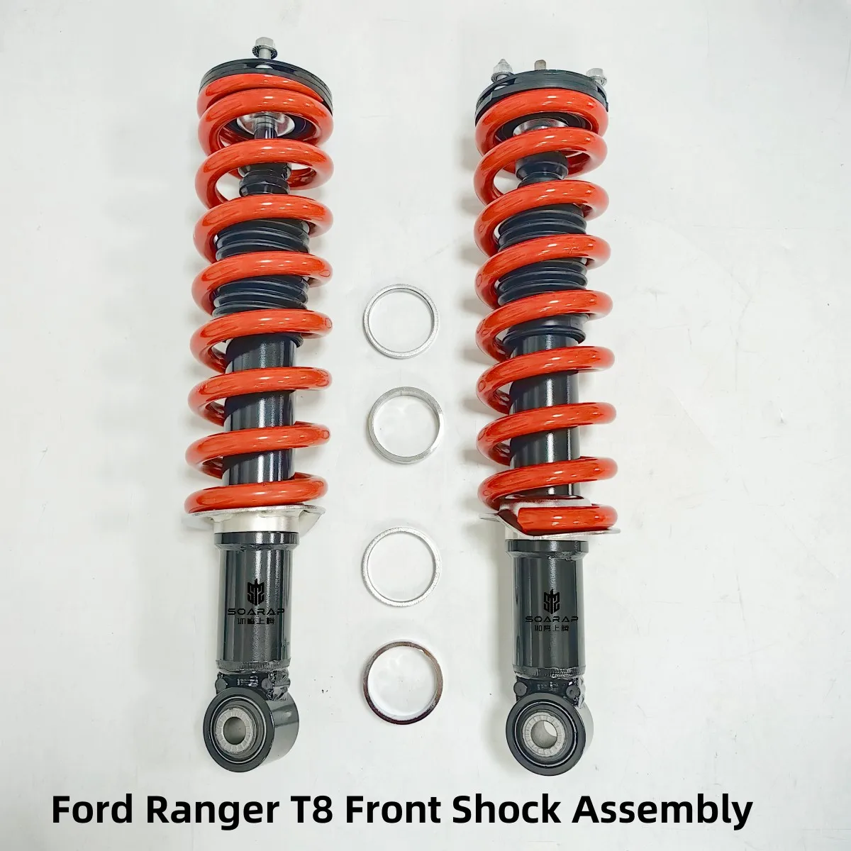 

SOARAP Twin Tube Non-Adjustable Front Shock Assembly and Rear Block Lift Set for Ford Ranger T8