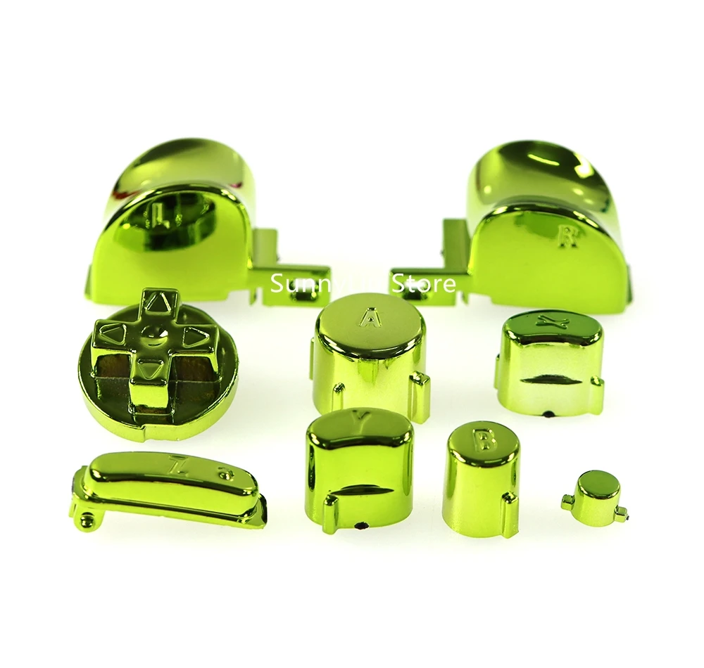 10ชุด Chrome ชุด D แผ่นเปิดปิดปุ่มสำหรับ GameCube ชุดปุ่มสำหรับ NGC เปลี่ยน