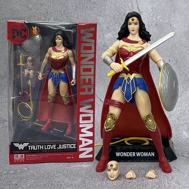 New DC Wonder Woman Superman Batman Cool Creative Anime Figures Fashionable Personalized Jointed Movable Action Figure Toys