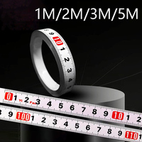 1/2/3/5M Stainless Steel Miter Track Tape Measure Self Adhesive Metric Scale Ruler Rust-Proof Durable and Wear-Resistan Ruler