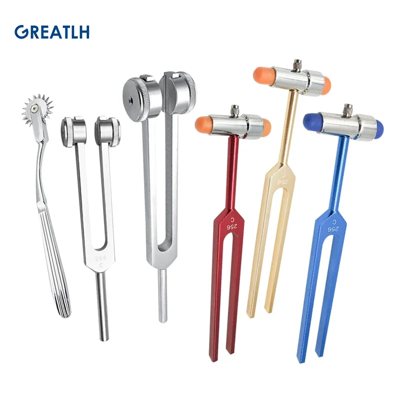 1pcs Percussion Hammer Multifunctional Inspection Hammer Medical Neurology Orthopedic Tuning Fork Needle Roller Hammer pet