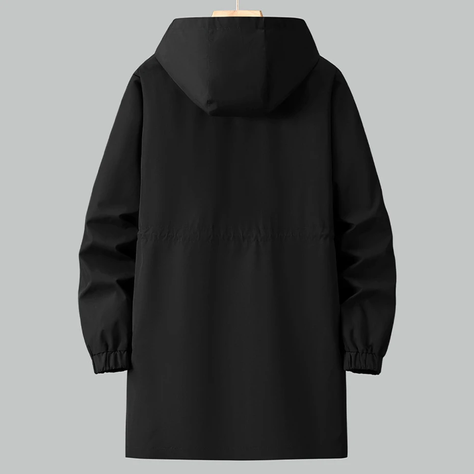 Lange Wind jacke Jacke Männer 12xl plus Größe Jacken Mäntel Mode kausale einfarbige Kapuzen oberbekleidung große Größe 10xl 12xl