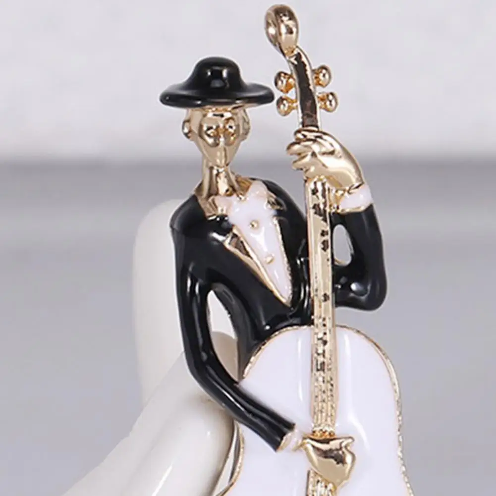 Sweater Brooch Pin Enamel Cello Brooch Pin Musician Lapel Badge Dress Coat Shawl Outfit Accessory Jewelry Gift Bag Decoration