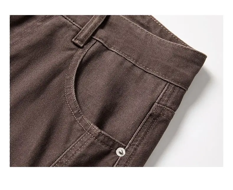 2026 New Autumn Men's Denim Jeans, Curved Cut Pants, Fashionable Pure Cotton, Non-Elastic, Loose-Fit Black Youth Denim Jeans for view 5