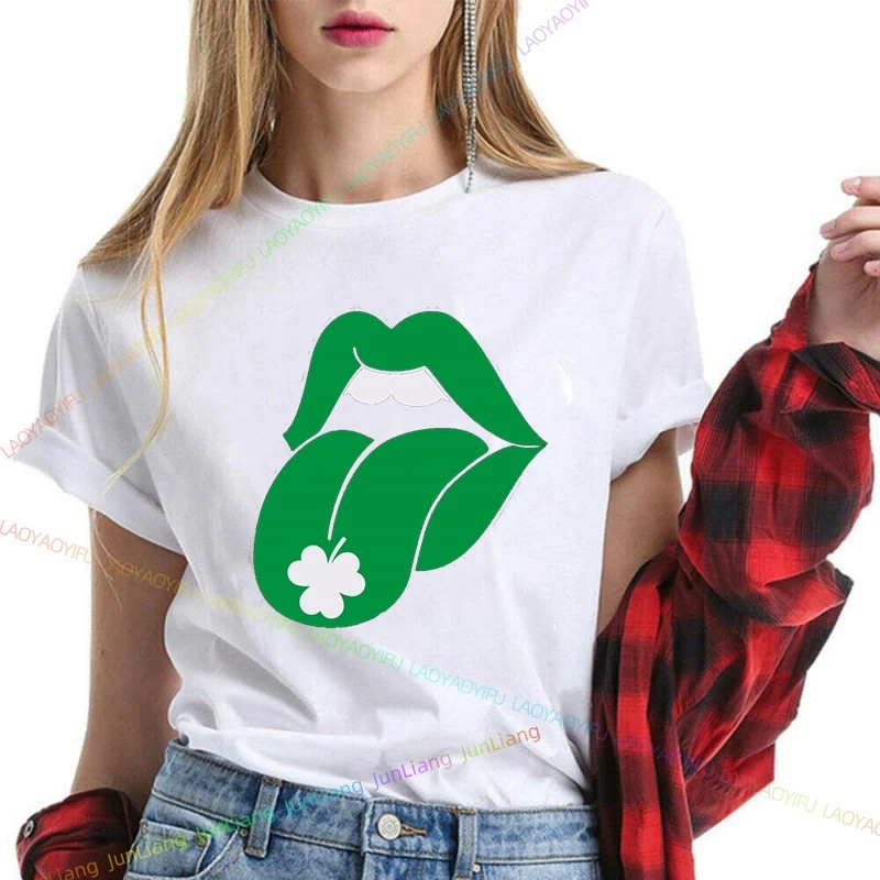 Hot 2024 Shamrock Saint Patrick Day Ireland Clover T-Shirt Gift Idea Fashion Classic Style Shirt Unisex Tee