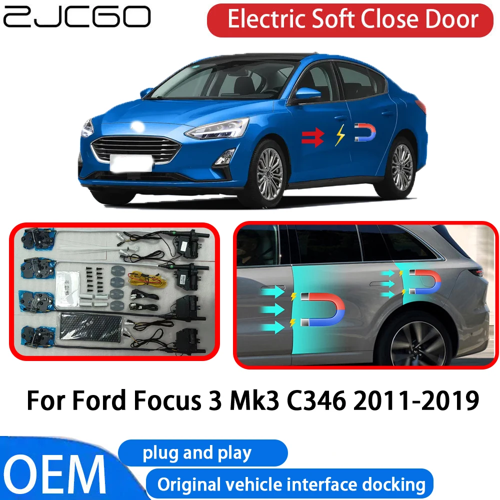 

for Ford Focus 3 Mk3 C346 2011-2019 Car Automatic Electric Soft Close Door Closer System OEM Plug and Play Comfort Closing