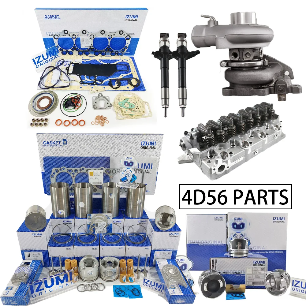 IZUMI 4D56 Overhaul Repair Kit Turbo Bearings Valves Cylinder Liner Piston and Rings Full Gasket Kit For