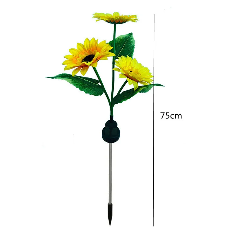 Solar Lighting For The Garden Sunflowers Solar lights Waterproof Flower Solar Garden Lighting for Lawn Balcony Fence Light Decor