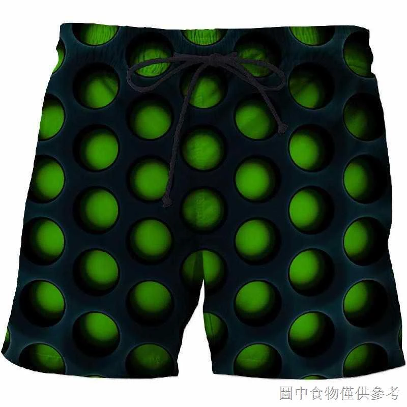 Beach Shorts For Men's Casual Optical Illusion 3D Printed  Summer Fashion New Product Short Pants Chilren Homme Quick-dry Shorts