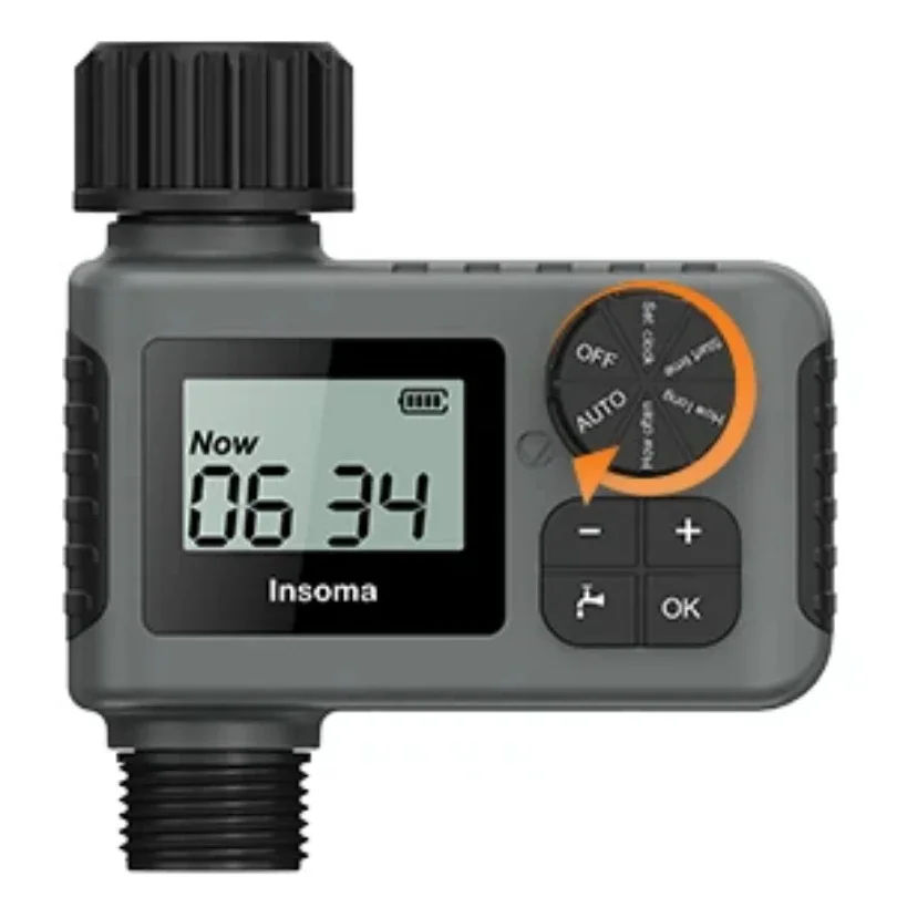 Insoma Automatic Water Timer Intelligent Irrigation Watering System Sprinkler Timer Garden Programmer Equipment IPX7 LCD Display