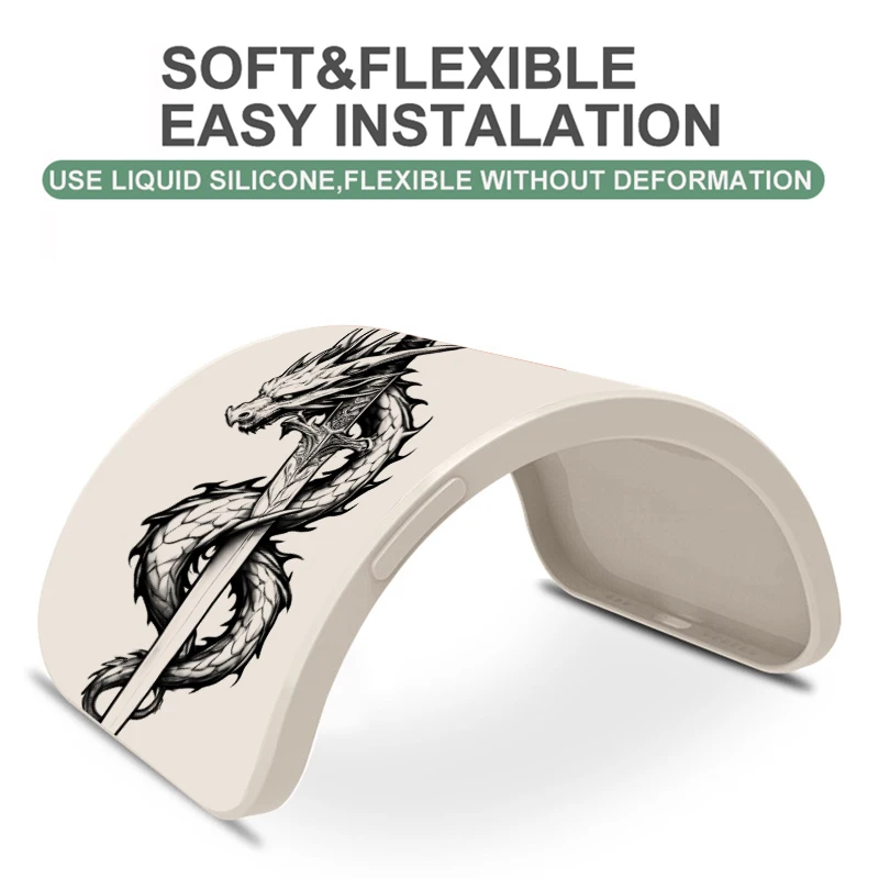 التنين الإلهي الصيني لشاومي ريدمي نوت 12 11 11S 11T 10 10S 10T 9 8 Pro Plus جراب هاتف Funda غطاء سيليكون سائل ناعم