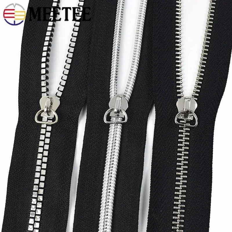 20Pcs D Ring Zipper Sliders for 5# Metal Nylon Resin Zippers DIY Zip Head Bag Sewing Zips Puller Repair Replacement Accessories