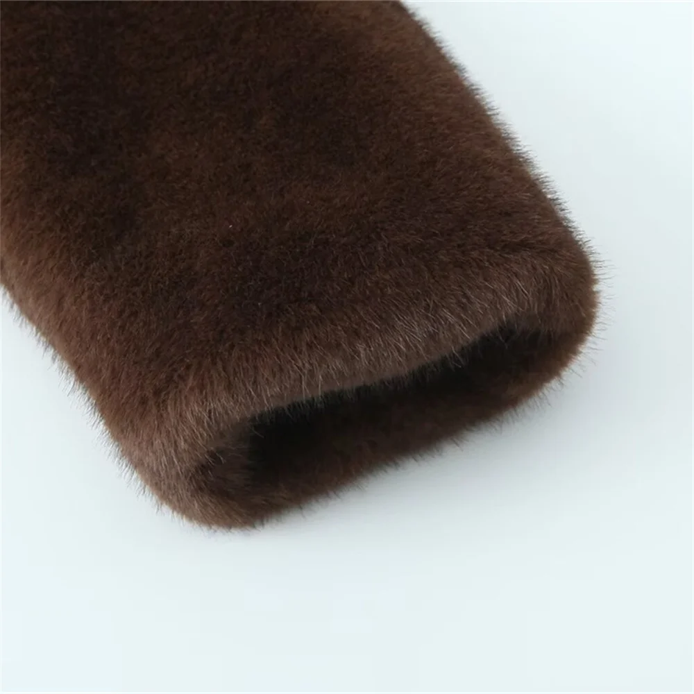 Damen-Plüschjacke, langärmelig, Kragen, einfarbig, Herbst, neue warme und winddichte Plüschjacke