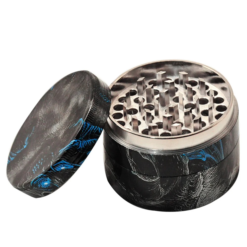 Hornet liga de zinco erva triturador 63mm 4 peça estilo crânio picante triturador moinho metal molinillo humo accesorios para el tabaco