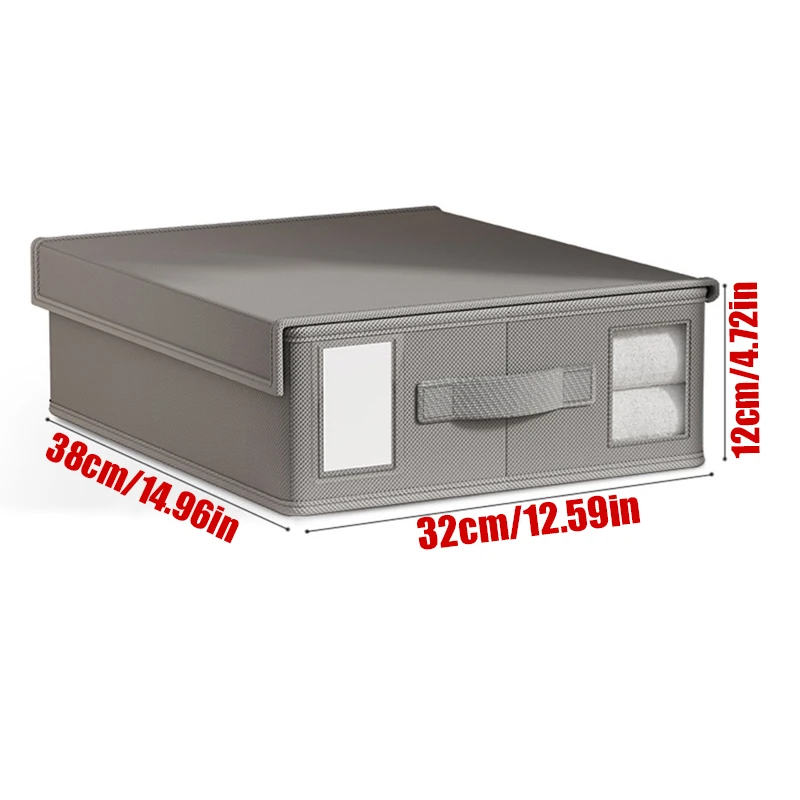 Non Woven Storage Box With Label Opening, Foldable Wardrobe Organizer For Storing Clothes, Underwear, And Storage Boxes