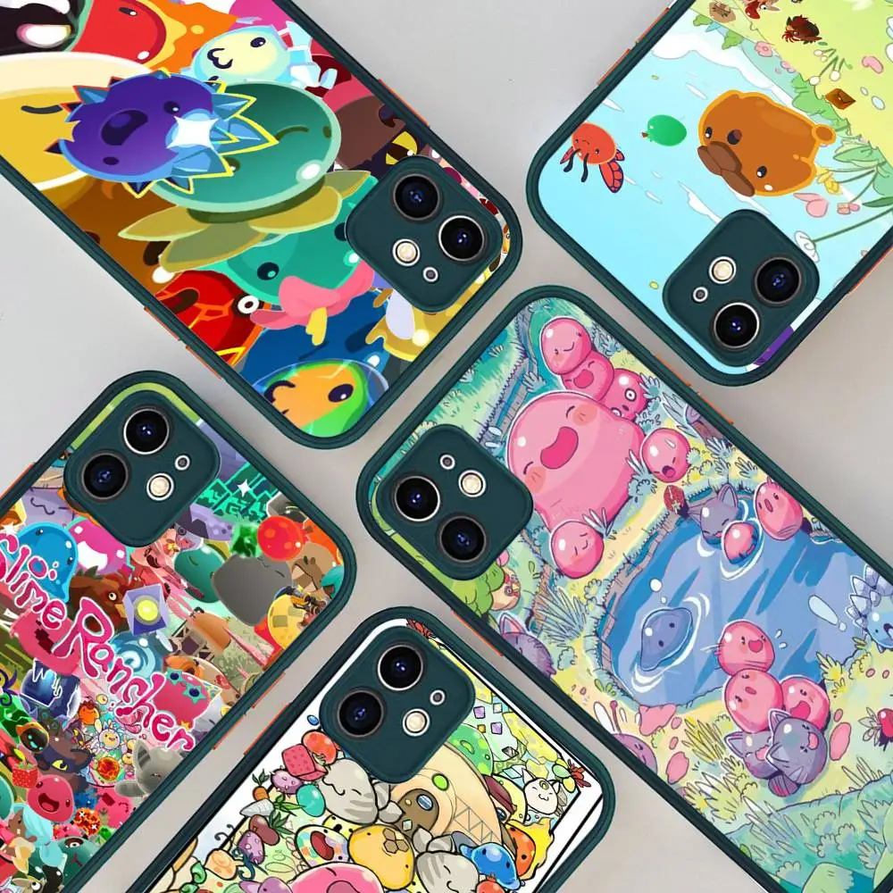 

popular Game S-Slime R-Rancher Phone Case For iPhone 16 15 14 Plus 15 13 12 11 Pro Max X XS MAX Matte Cover