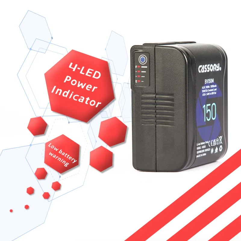 CASSORY BV-77M BV150M V Mount แบตเตอรี่ D-tap NANO Mini Pocket, 77Wh 3A 150Wh V ล็อคแบตเตอรี่กล้องสําหรับกล้องวิดีโอ