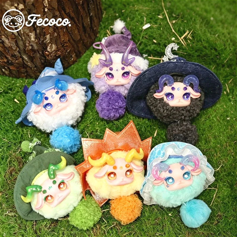 

Fecoco Ethereal Down Glow Series Plush Pendant Blind Box Cute Keychain Toys Surprise Bag Pendants Adorable Doll Collectible Gift