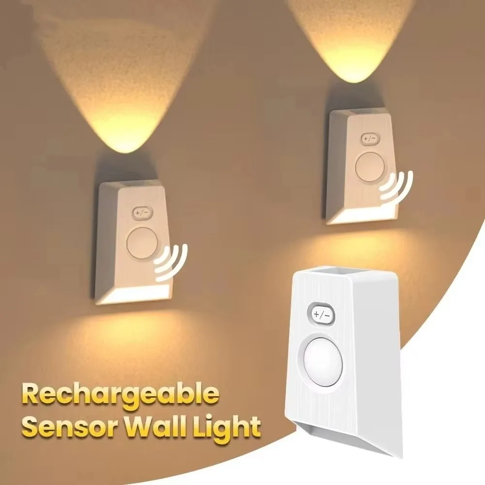 Motion Sensor Plug in Wall Light LED Auto on Off Night Light 3 Level Dimmable for Staircase Bedroom Hallway Cabinet
