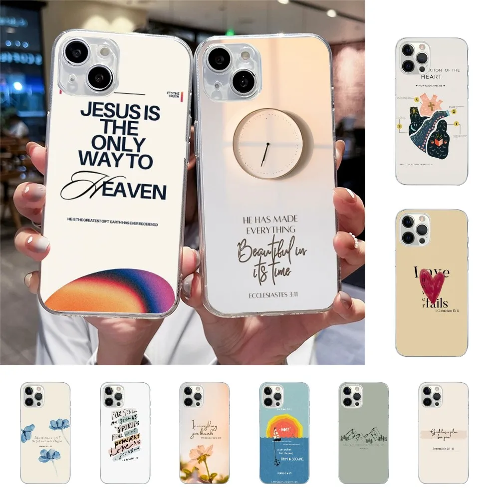 Bible Verse Philippians Jesus Christ Christian Phone Case For Iphone 15 11 13 14 Pro Max 7 8 Plus X Xr Xs Max Se2020 12mini Cove