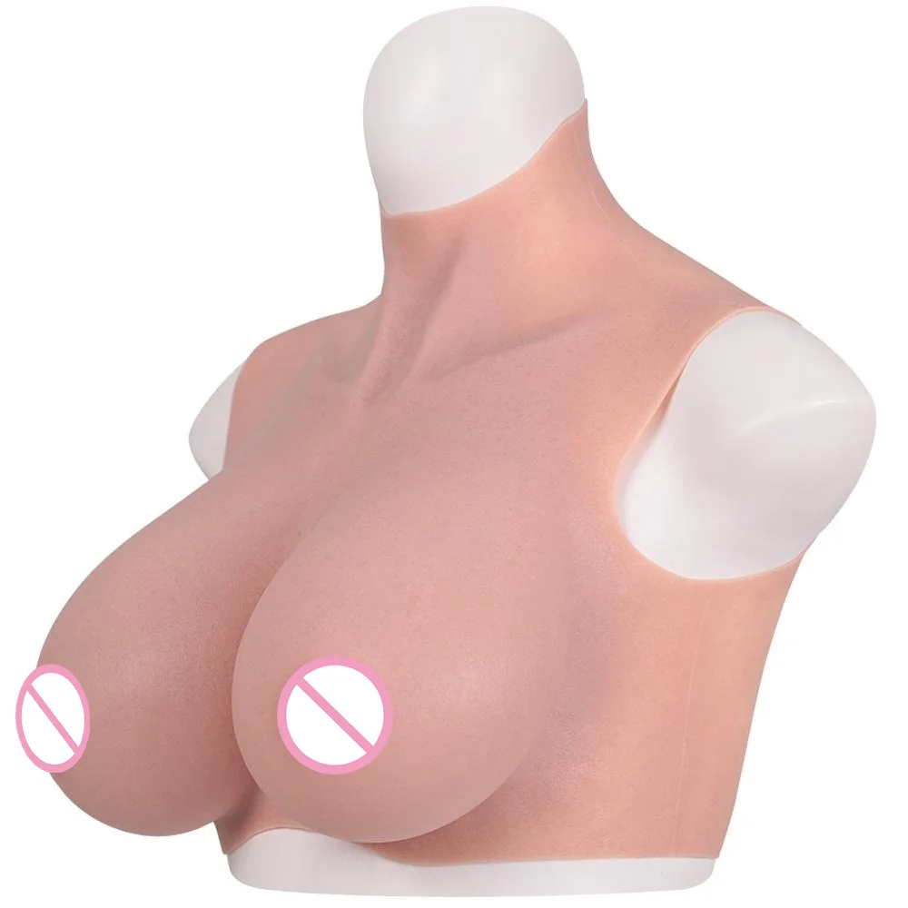 Fake Boobs Silicone Breast Forms False Tits Chestplate Sexy Huge Tit for Crossdresser Transgender Drag Sissy Cosplay Chest