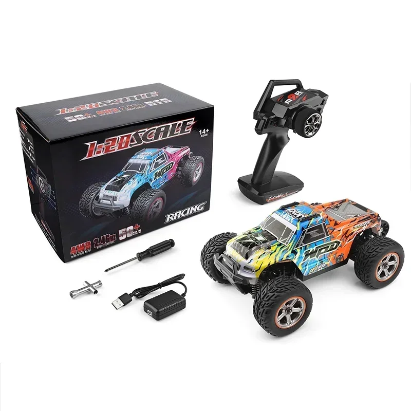 Wltoys High Speed Remote Control Car 1/20 204006 Electric Four-wheel Drive 1:20 Off-road Simulation Toy LED Speedster