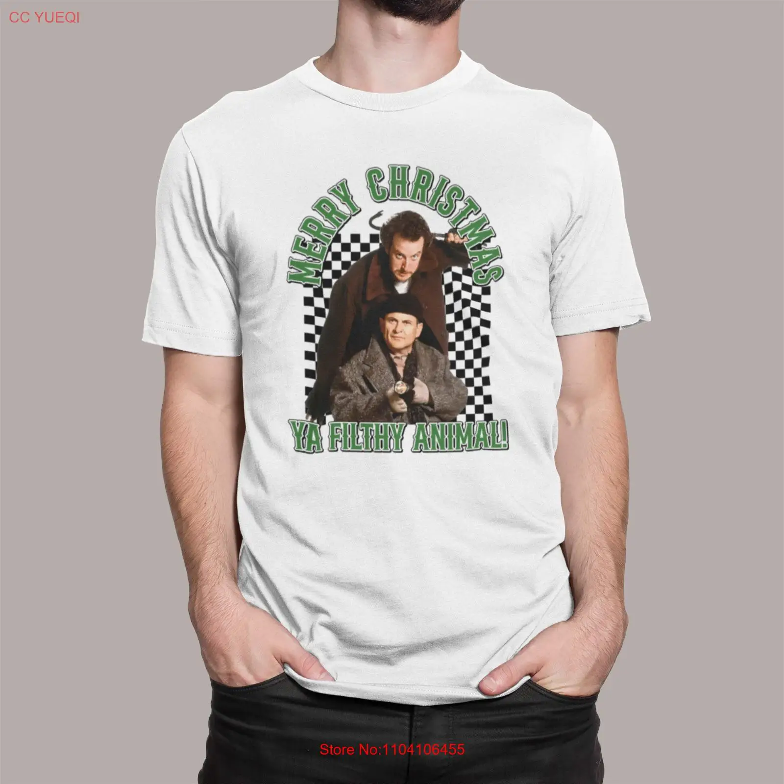 MERRY CHRISTMAS YA FILTHY ANIMAL T SHIRT WET BANDITS HOME ALONE FUNNY XMAS GIFT