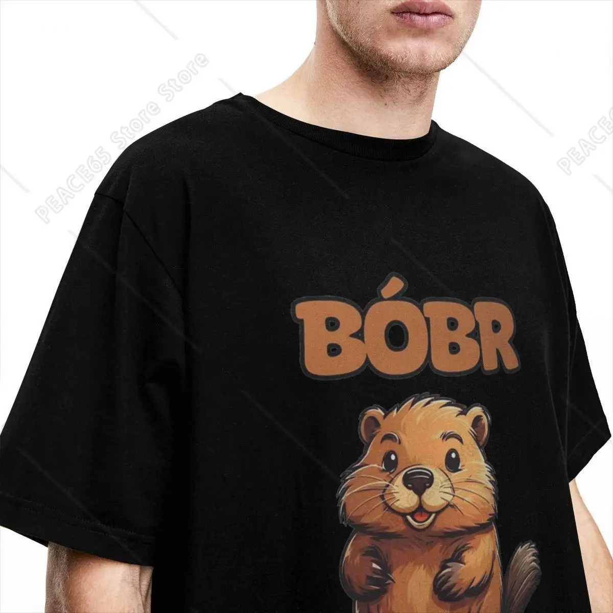 Vintage Bobr Kurwa Viral Polish Beaver Meme T Shirt Men Women Pure Cotton Poland Bober Tee Shirt Plus Size Clothing