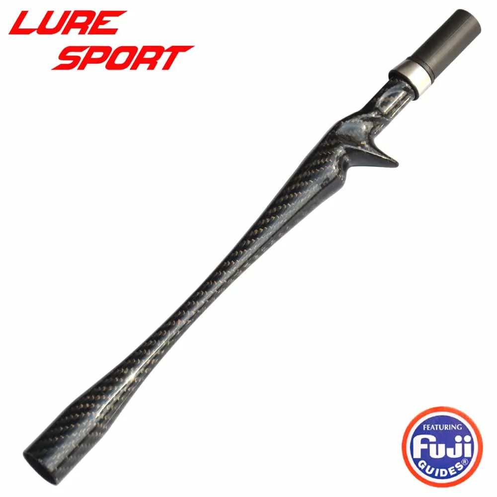 LureSport 3K woven Carbon Unibody 35.5cm Cast Reel Seat Grip handle Round Butt FUJI KDPS16 Rod Building component Repair DIY