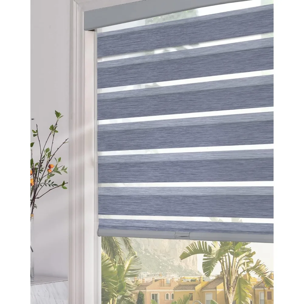 Blackout Cordless Zebra Blinds for Windows (72