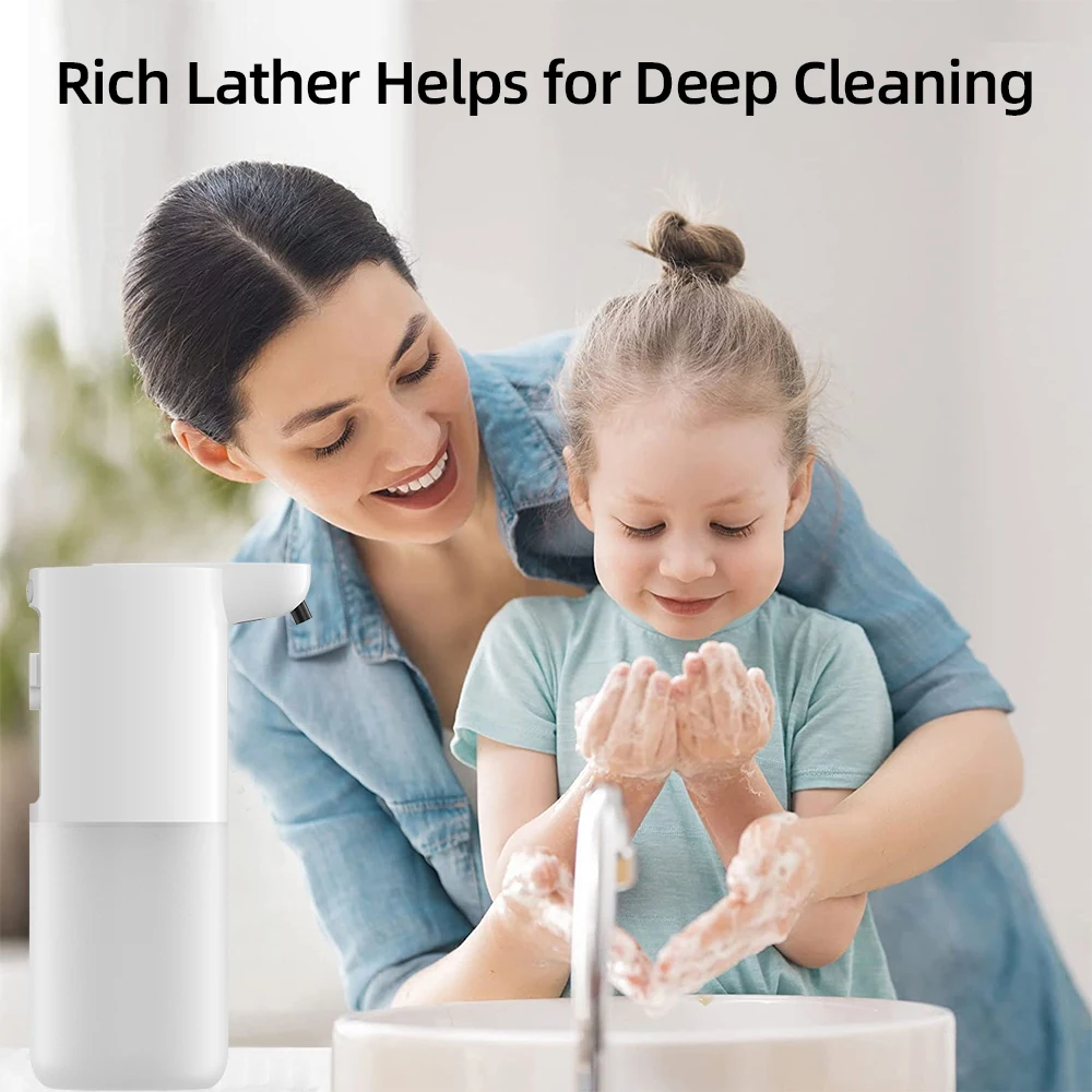 جديد التلقائي رغوة موزع الصابون السائل جدار جبل الرقمية قابلة للشحن الاستشعار Touchless اليد المطهر آلة للحمام