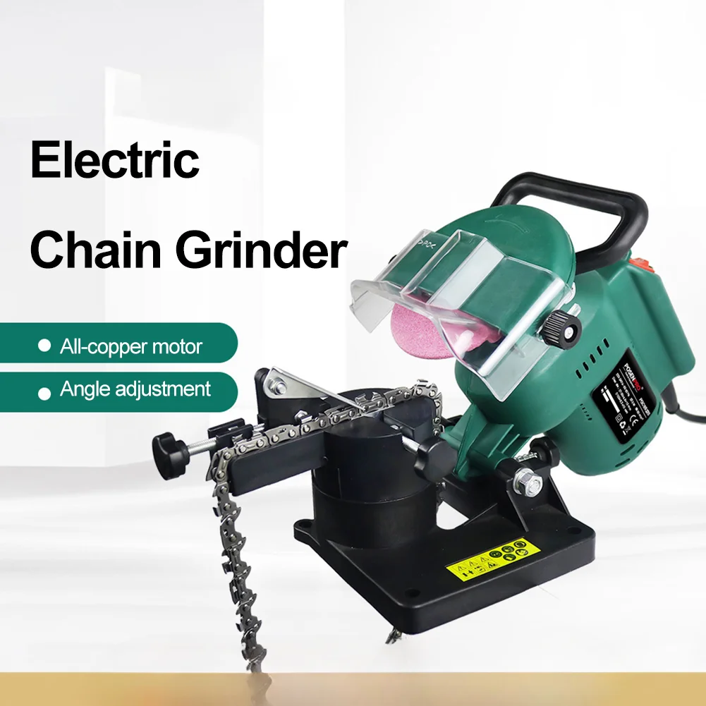 220W Electric Chainsaw Sharpener 4 Inches Woodworking Chainsaw Grinder Machine Hand-operated Chain Tooth Portable Repair Tools