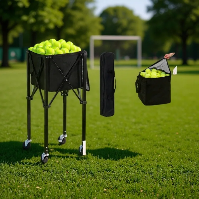 

Peak ball collection cart Aluminum alloy foldable tennis cart Multifunctional portable ball collection and storage cart