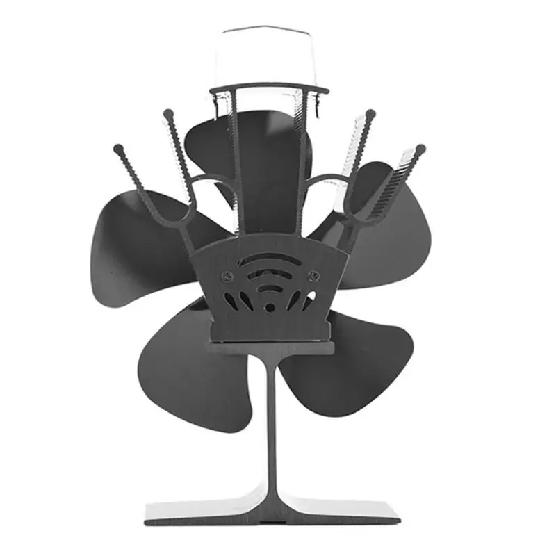 652F SF304G 5 شفرات خشب لمروحة الموقد تعمل بالطاقة الحرارية موقد مروحة كفاءة مروحة الموقد #5