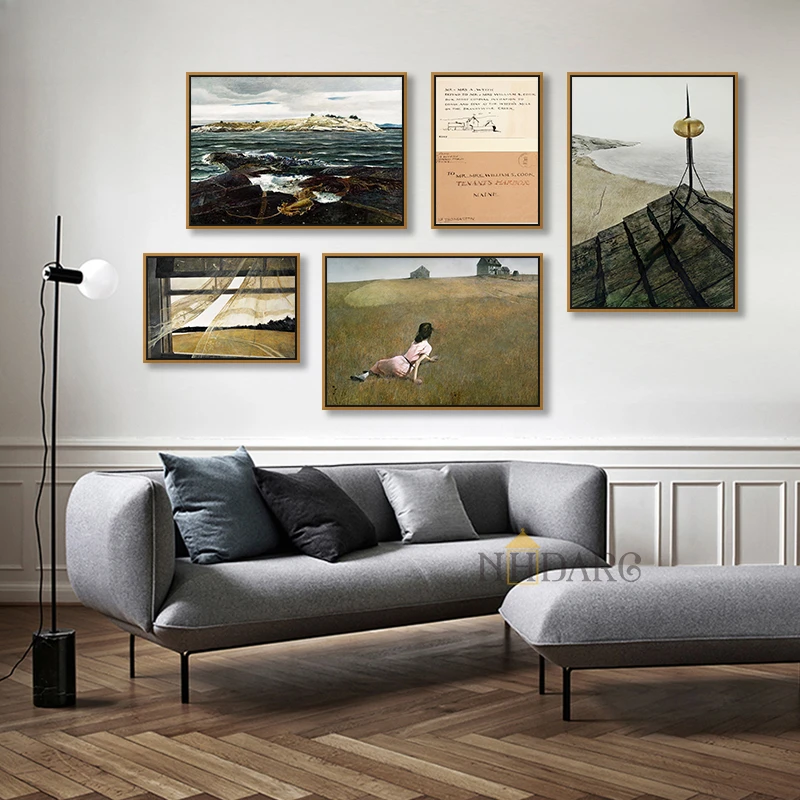 Scandinavian Minimalist Wall Art Classic Vintage Andrew Wyeth HD Canvas Poster Print Home Bedroom Living Room Decoration