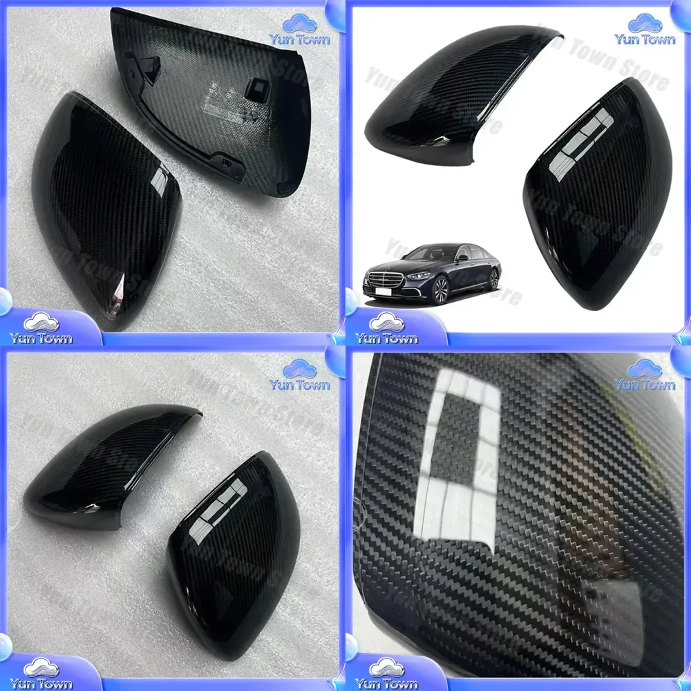 Carbon Fiber Rearview Mirror Cover Shell Upgrade for Benzz S-Class W223 External Accessories Refit 2025