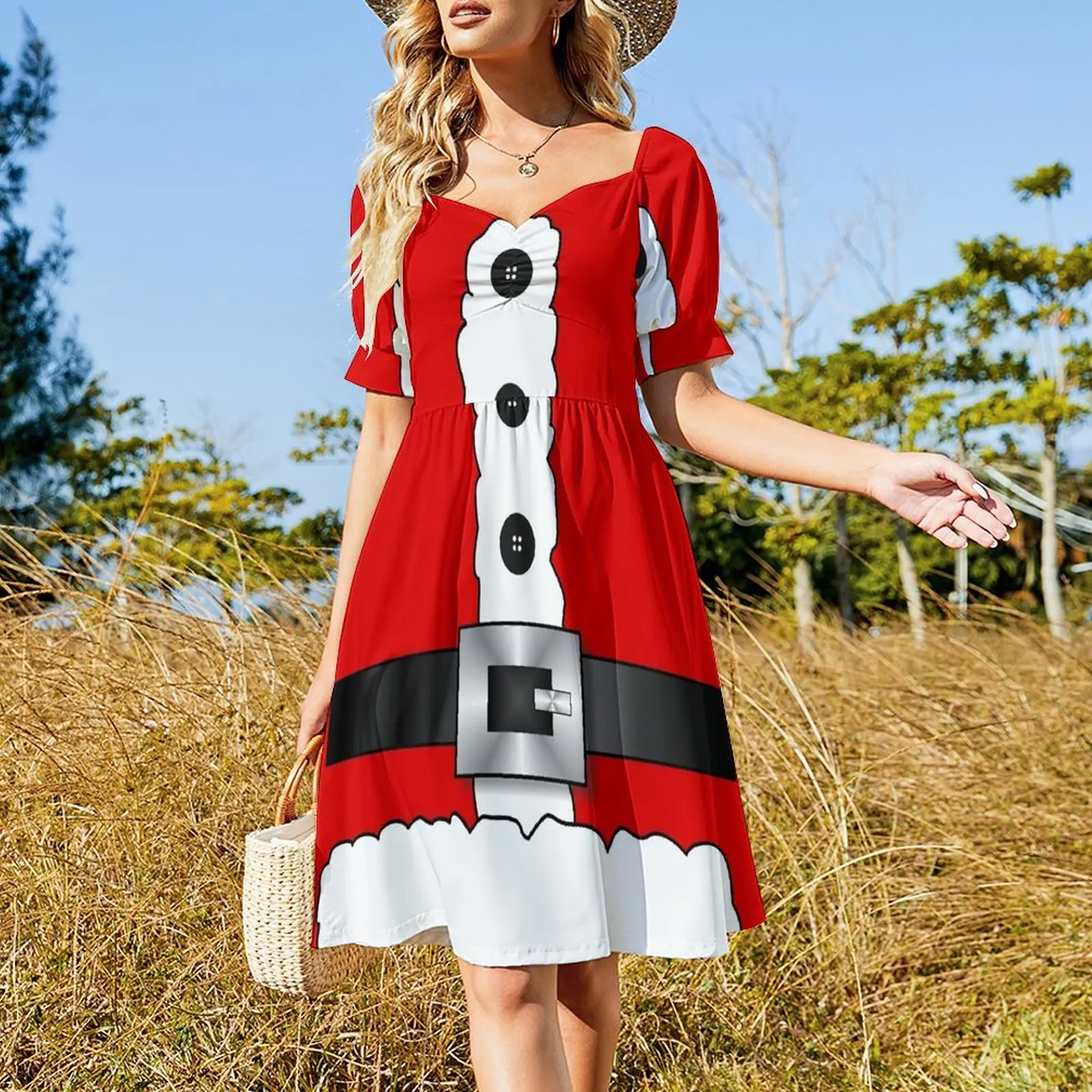 merry christmas hohoho red santa claus Dress dress for women women's clothing korea stylish beach outfits for women