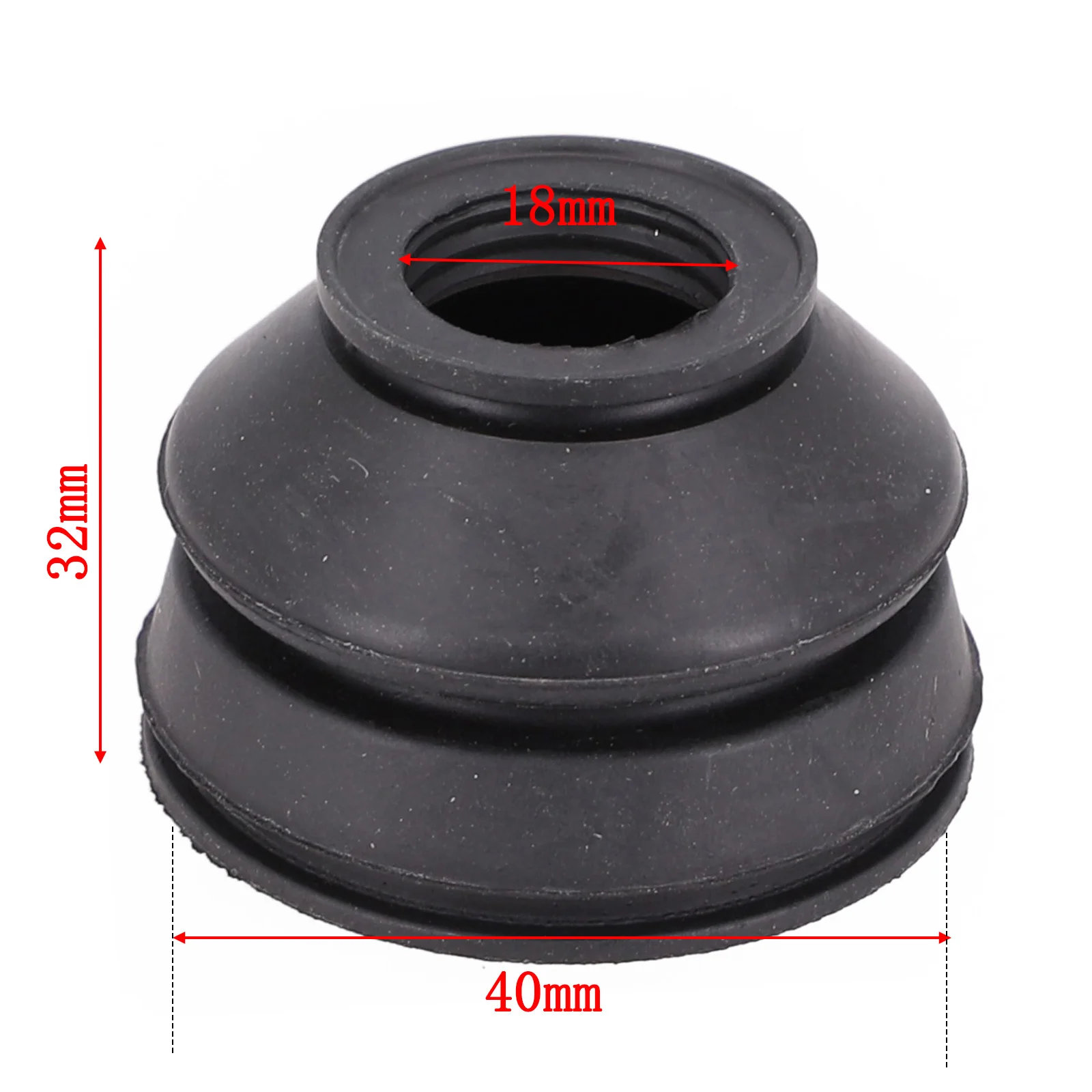 2pcs Black Rubber Ball Joint Dust Cover Suspension Replacement Rubber-Boot For Minimizing Premature Wear Of Suspension Parts