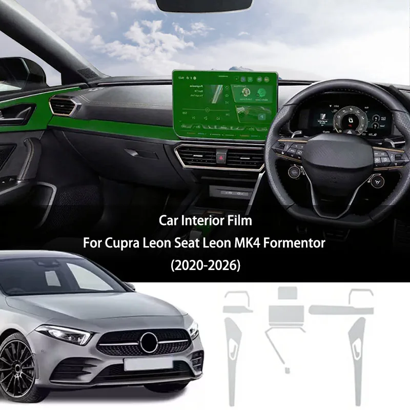 Car Interior Protection Film Dashboard Screen Anti-scratch Transparent Sticker for Cupra Leon Seat Leon MK4 Formentor 2020-2026