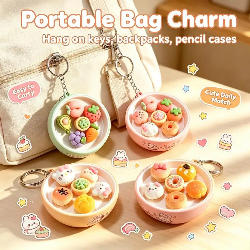 Cute Mini Simulation A Mole Press Keychain Portable Stress Relief Rebound Press Fidget Toy for Friends