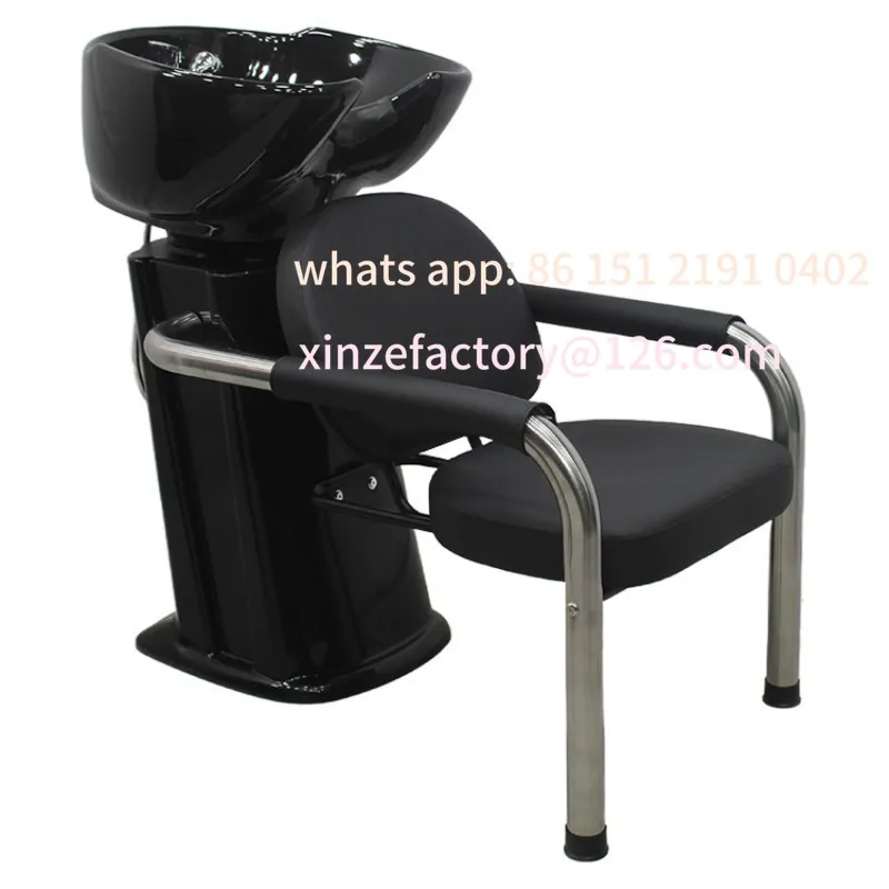 

Customizable Shampoo Bed Half-reclining Barber Shop Hair Salon Shampoo Special Half-reclining Flush Bed Leather Material