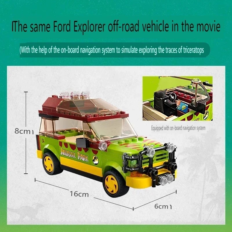 Jurassiced dinossauro mundo parque compatível 76959 pesquisa triceratops modelo blocos de construção tijolos moc brinquedos crianças presentes