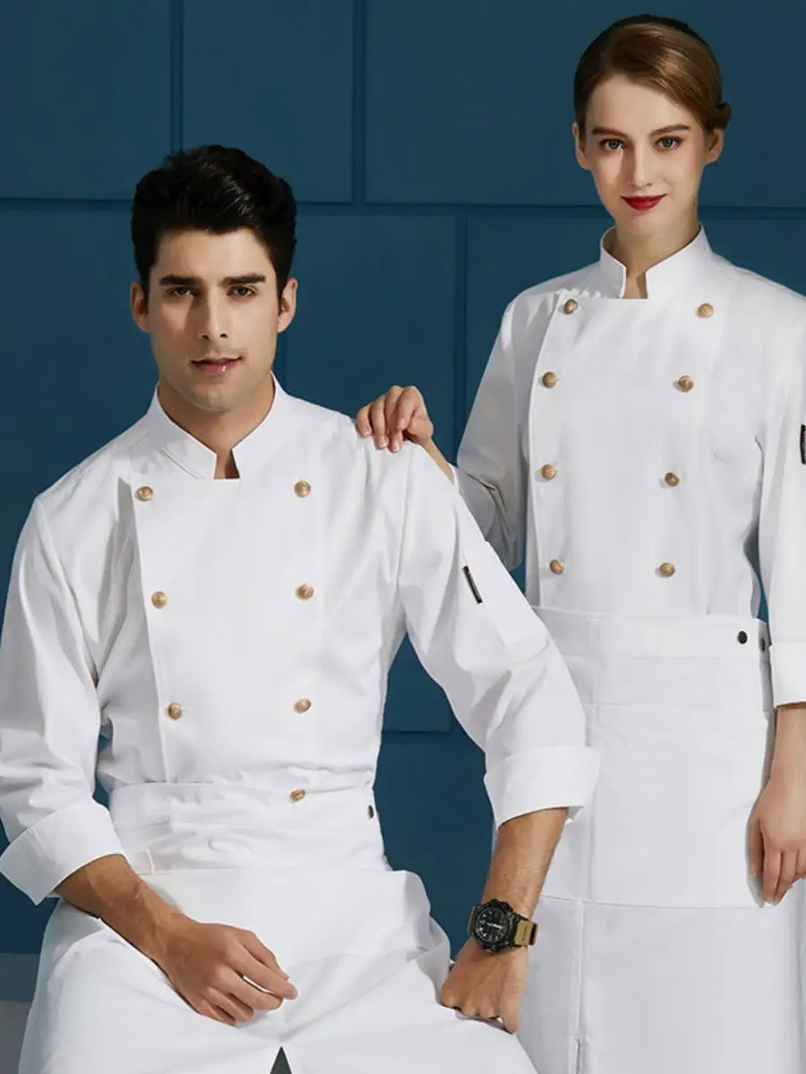 

Long Sve Chef Work orms Hotel West Restaurant Total Chef Kitchen Ba Baking Pastry Chef White Workwear for Men