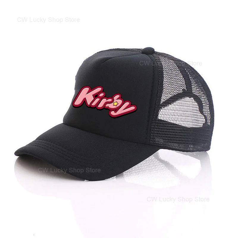 Kirby Cute Anime Baseball Cap Cartoon Outdoor Sport Caps Fashion Men Women Adjustable Sunshade Hat Casual Mesh Hip Hop Hats