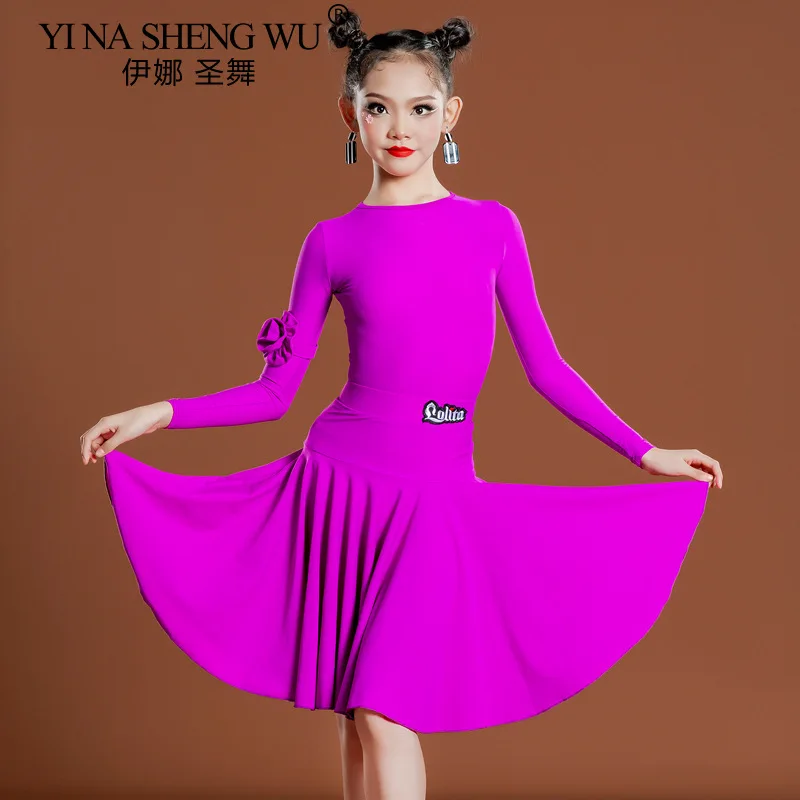 

Childrens National Standard Ballroom Dance Dress Girls Competition Latin Dance Dress Kids Performance Costume Training Outfit