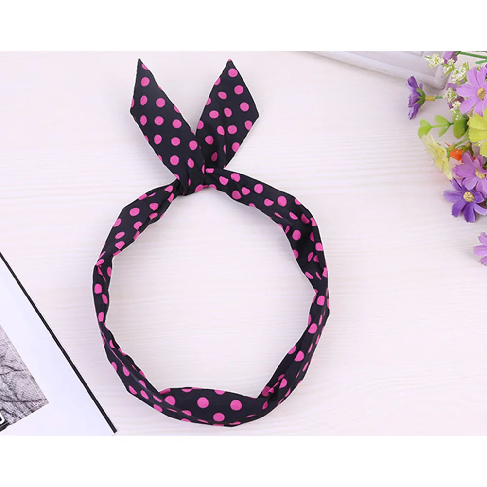 

6 Pcs Hair Ties Headband Bowknot Elastic Ponytail Holder Rabbit Shape No Crease Soft Stretch Daily Use Perfect