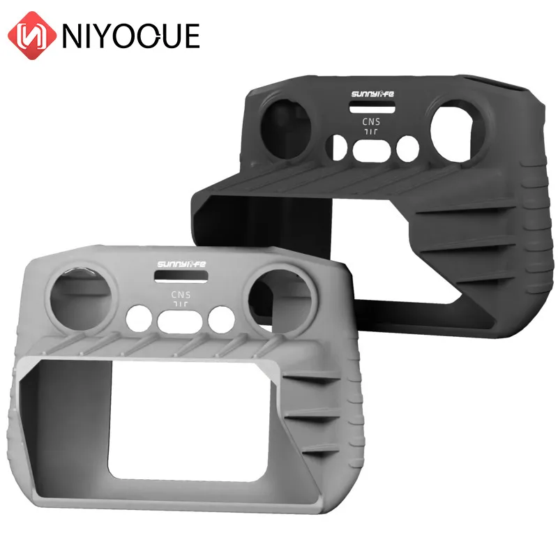 Silicone Case with Sun Hood Screen Remote Control Protective Cover Accessories for Mini 3 Pro DJI RC