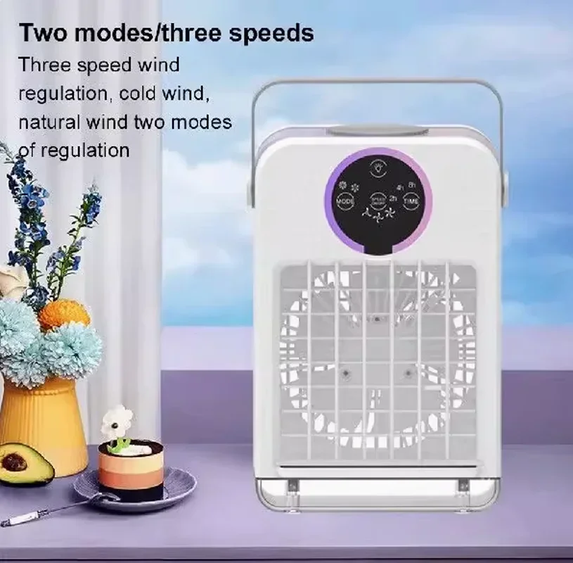 مروحة تكييف الهواء لسطح المكتب المنزلي عنبر USB مروحة كهربائية صغيرة تبريد تكييف الهواء مكتب مبرد الهواء المحمول الصغير